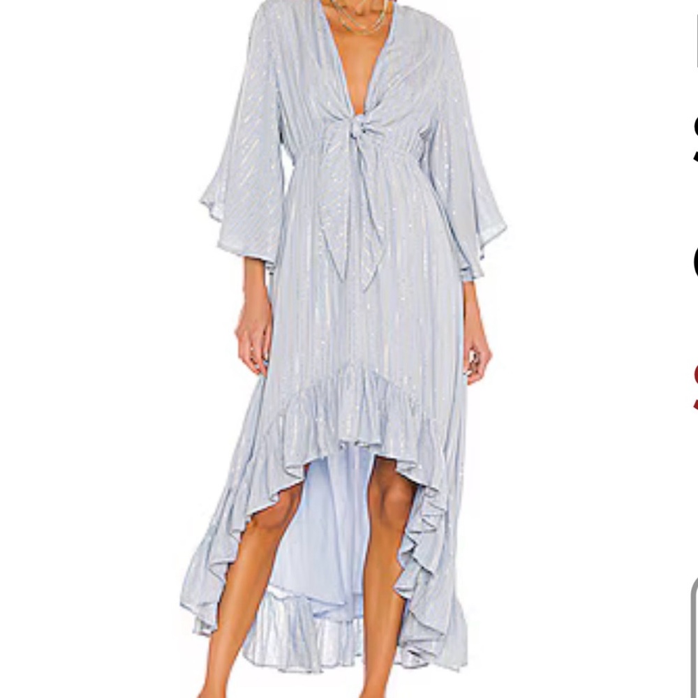 Sundress Elegant Light Blue Maxi Dress